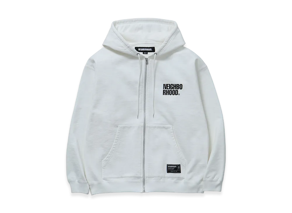 NEIGHBORHOOD Classic Sweat Zip Hoodie LS "White"