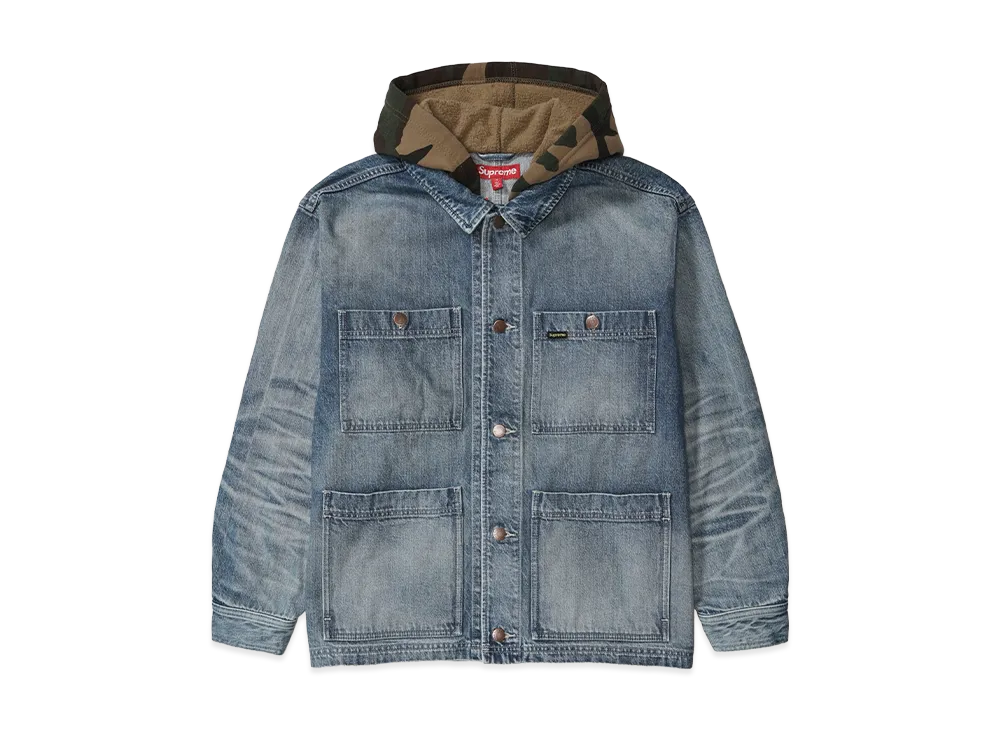 シュプリーム ウーブン フーデッド チョアコート "デニム"