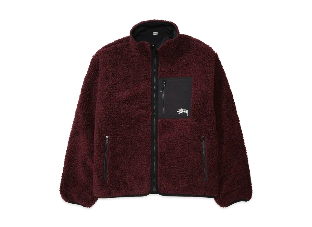 Stussy Sherpa Reversible Jacket "Burgundy"118529