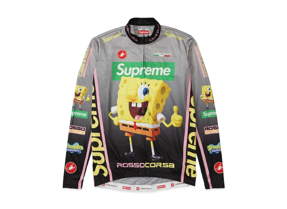 シュプリーム x スポンジボブ スクエアパンツ カステリ エルエス サイクル ジャージ "ブラック"