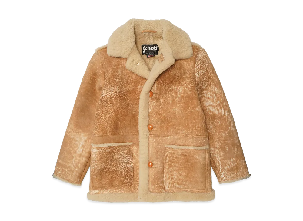 Supreme x Schott Shearling Coat "Tan"