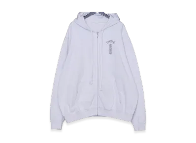 Chrome Hearts Arch Logo Zip Up Hoodie "White"
