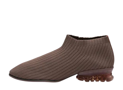 grounds Women's BABY JEWELRY RIB SOCK SHORT "Greige"