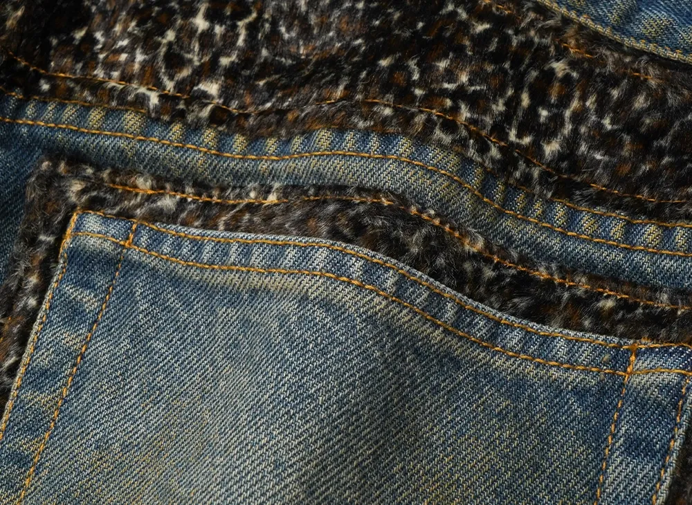 Supreme Leopard Faux Fur Loose Fit Jean 