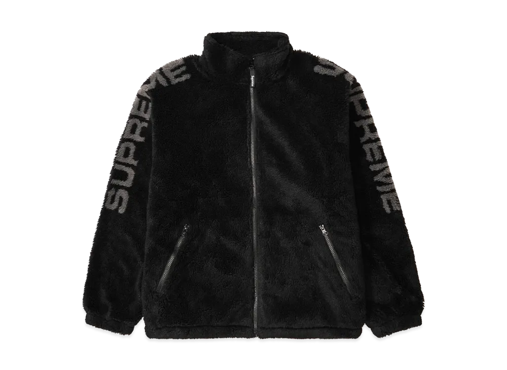 シュプリーム ショルダーロゴ フリースジャケット "ブラック"