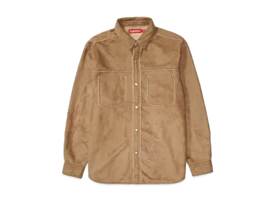 Supreme Faux Suede Snap Shirt "Tan"