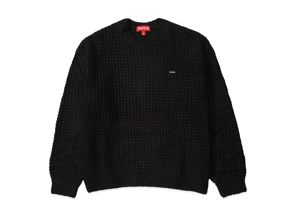 Supreme Small Box Waffle Sweater "Black"