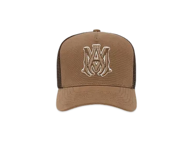AMIRI MA Outline Trucker Hat "Malt"