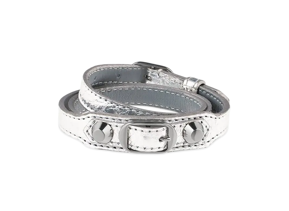 BALENCIAGA City Triple Bracelet "Silver"