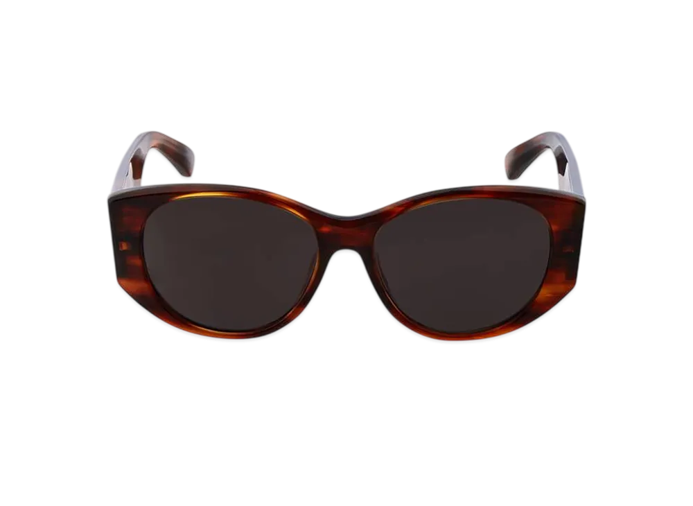 BALENCIAGA Nano Round Sunglasses "Brown Havana"