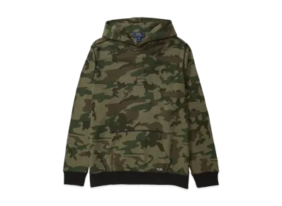 Polo Ralph Lauren Kids Waffle Cotton Henley Hoodie "Camo"