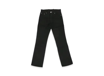 Chrome Hearts Flare Knee Scroll Label Horseshoe Button 5P Denim Pants "Black"