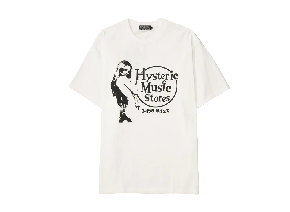 HYSTERIC GLAMOUR Music Store T-Shirt "White"