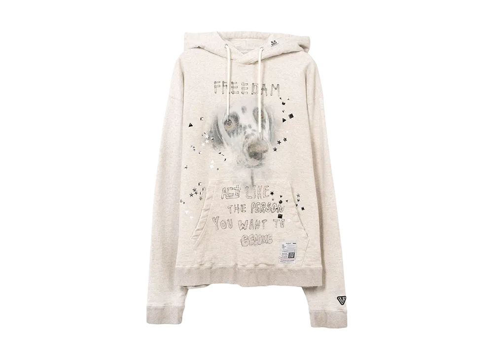 Maison MIHARA YASUHIRO Embellished Distressed Hoodie "white"