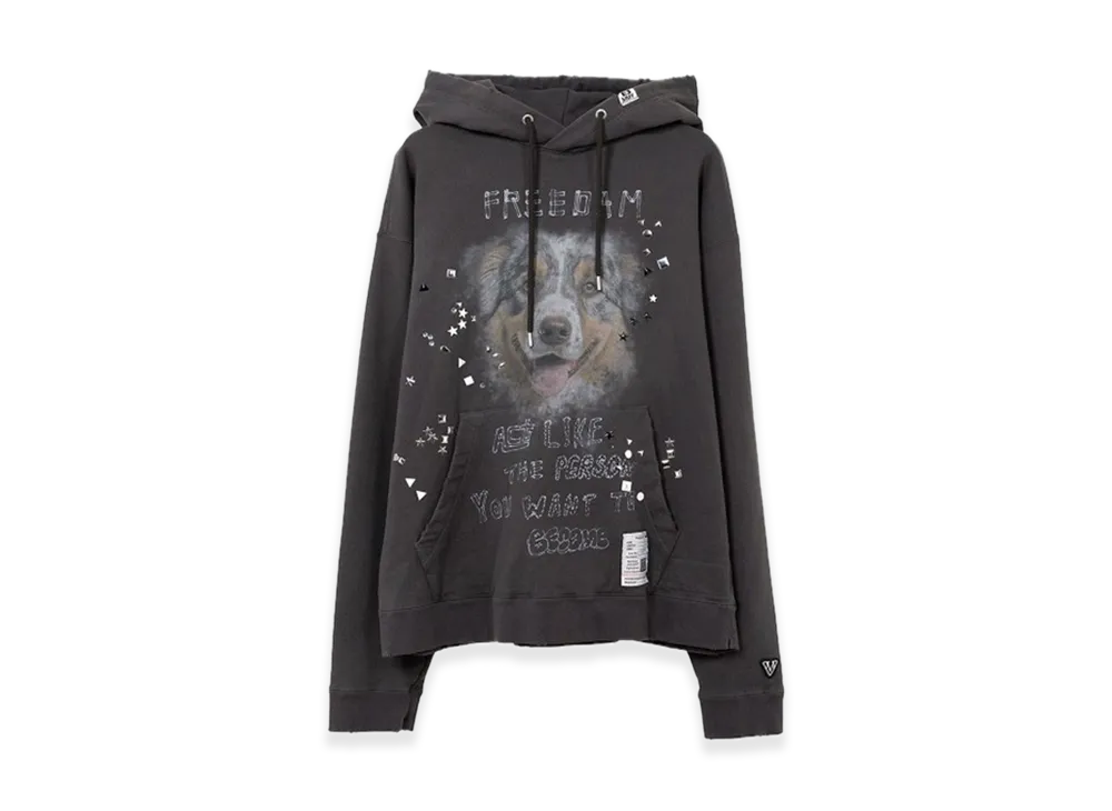 Maison MIHARA YASUHIRO Embellished Distressed Hoodie "Black"