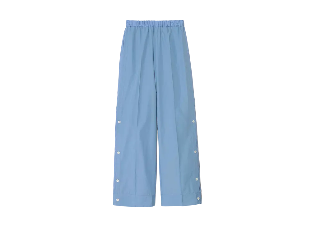 UNDERCOVER Cotton Polyester Broadcloth Wide Pants "Gray Blue"