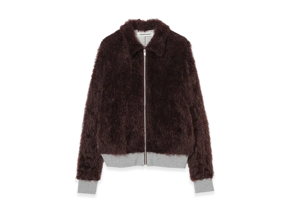 UNDERCOVER Nylon Feather Yarn Blouson "Brown"