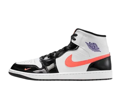 Nike Air Jordan 1 Mid "Mismatched Swoosh/Black/White"