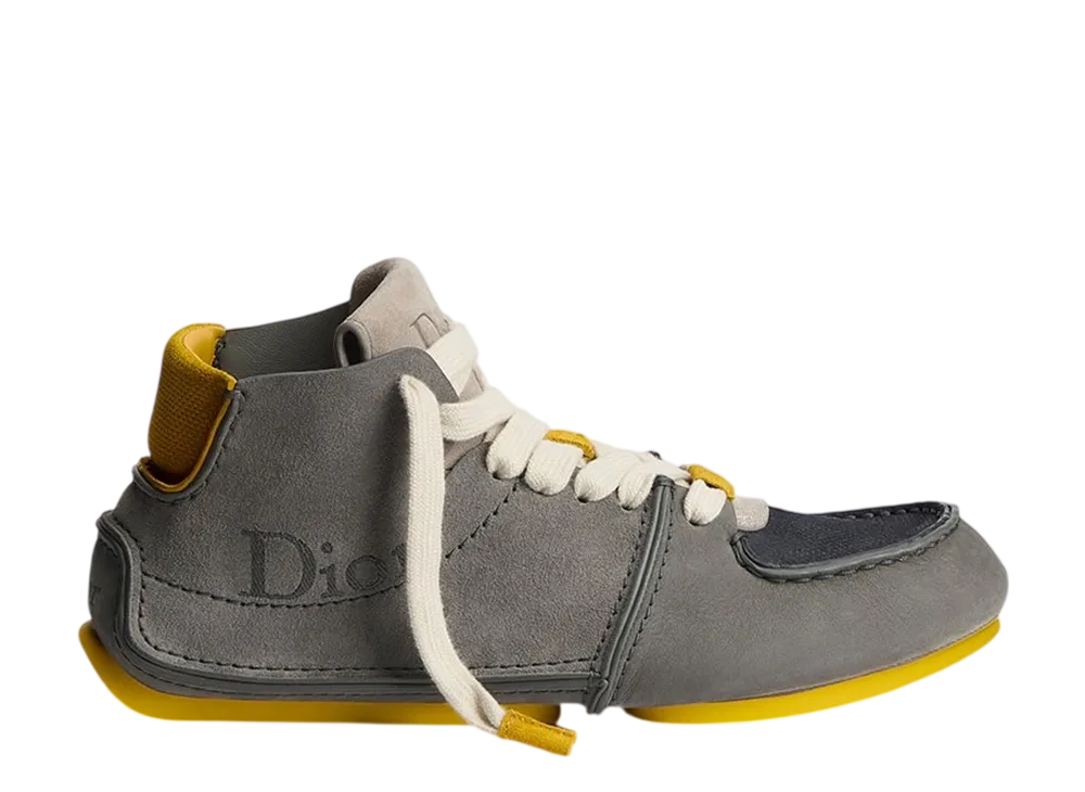 ディオール ローディー レースアップ ブーツ ヌバック & スエード "グレー/イエロー"