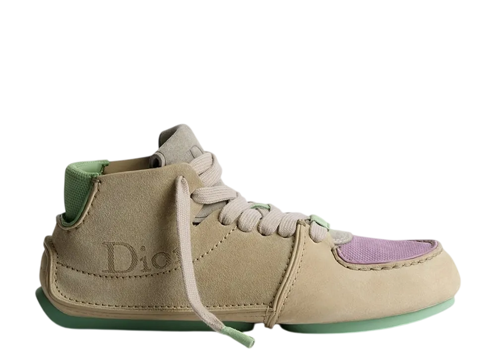 ディオール ローディー レースアップ ブーツ ヌバック & スエード "ベージュ/グリーン"