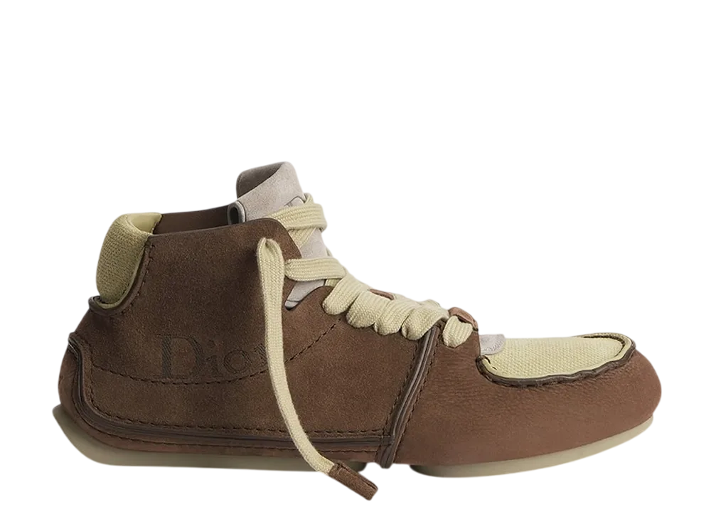 ディオール ローディー レースアップ ブーツ ヌバック & スエード "ブラウン/ベージュ"