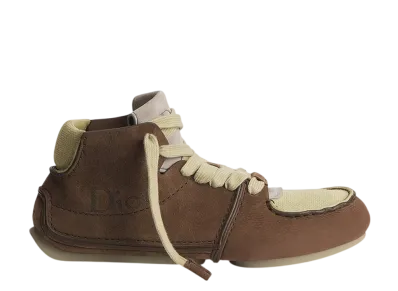 Dior Roadie Lace-Up Boot Nubuck & Suede "Brown/Beige"