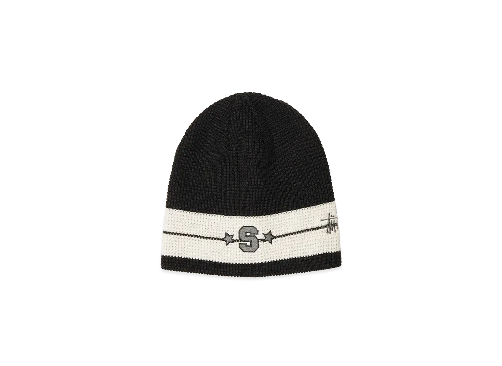 Stussy Skullcap Varsity Star Stripe "Black"