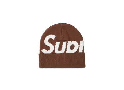 Supreme Big Logo Beanie "Brown"