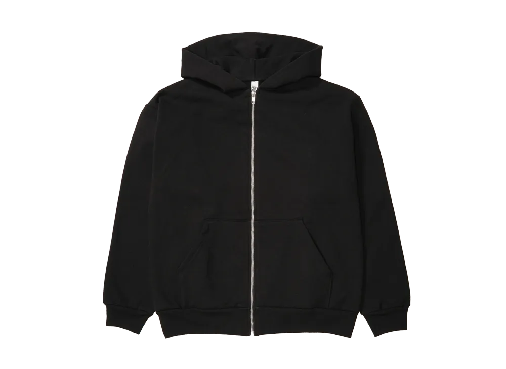 Los Angeles Apparel 14OZ Heavy Fleece Zip-Up Hooded Sweatshirt Piece Dye "Black"