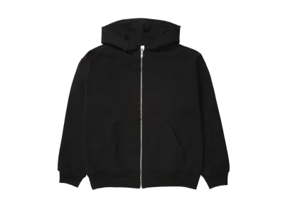 Los Angeles Apparel 14OZ Heavy Fleece Zip-Up Hooded Sweatshirt Piece Dye "Black"