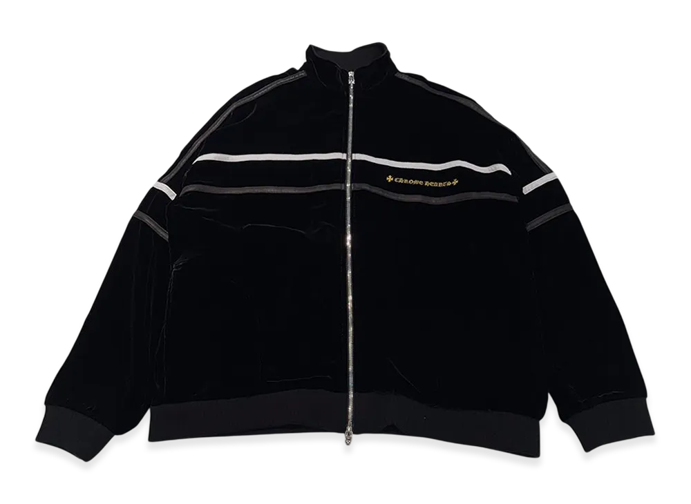 Chrome Hearts Y Not Velour Track Jacket "Black"