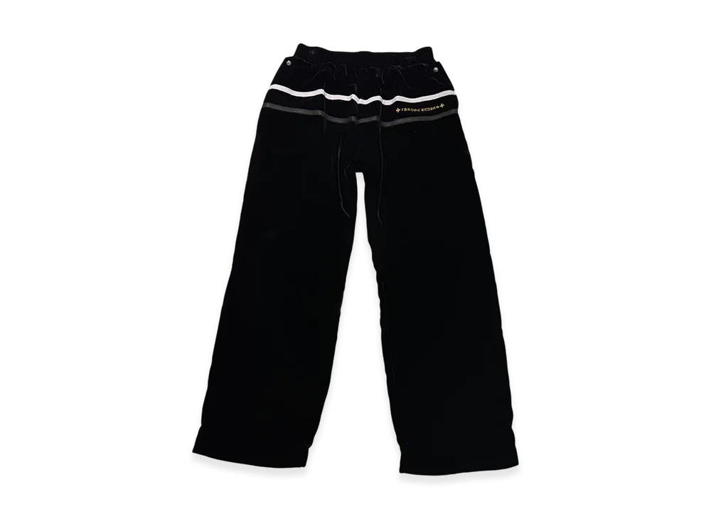 Chrome Hearts Y Not Velour Track Pants "Black"