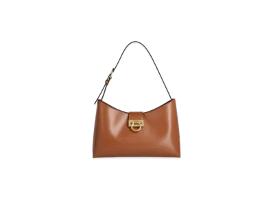 Salvatore Ferragamo Trifolio Shoulder Bag "Brown"