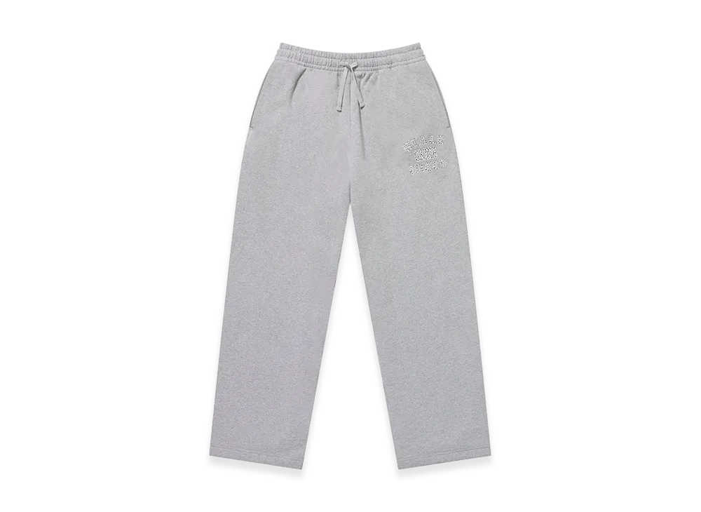 BlackEyePatch Rhinestoned OE Logo Sweat Pants "Heather Gray"