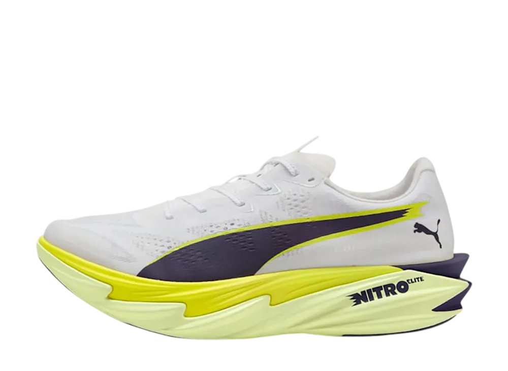 プーマ ディヴィエイト ニトロ エリート4 "プーマホワイト/アップルスピリッツ/ラックスライム"
