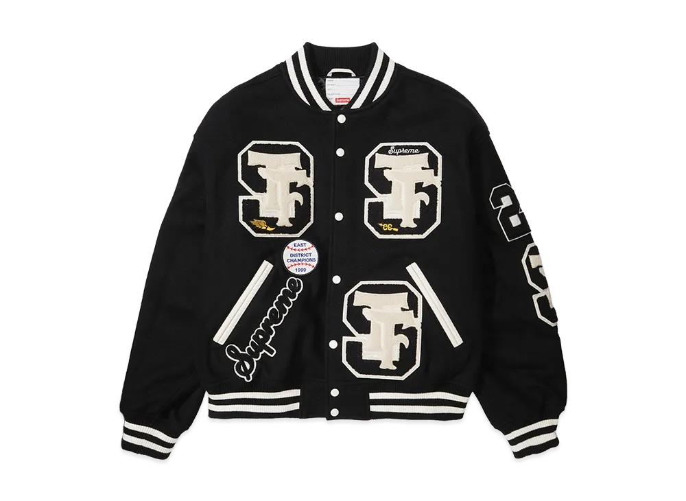 シュプリーム ドリルチーム バーシティジャケット "ブラック"