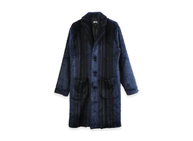 Stuusy Stripe Overcoat "Navy"