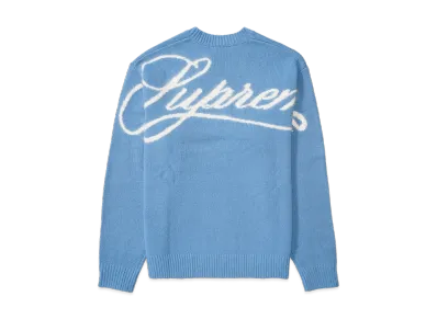 Supreme Angora Script Sweater "Light Blue"