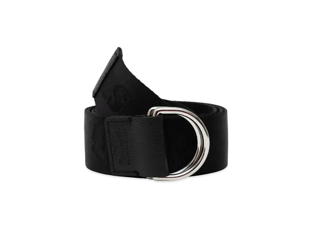 DENIM TEARS Peace Wreath Webbing D-Ring Belt "Black"