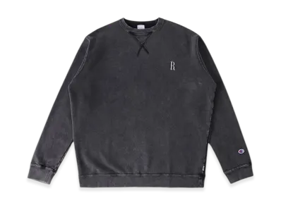 RHC Ron Herman x Champion French Terry R Logo Sweat Pullover "Charcoal Gray"