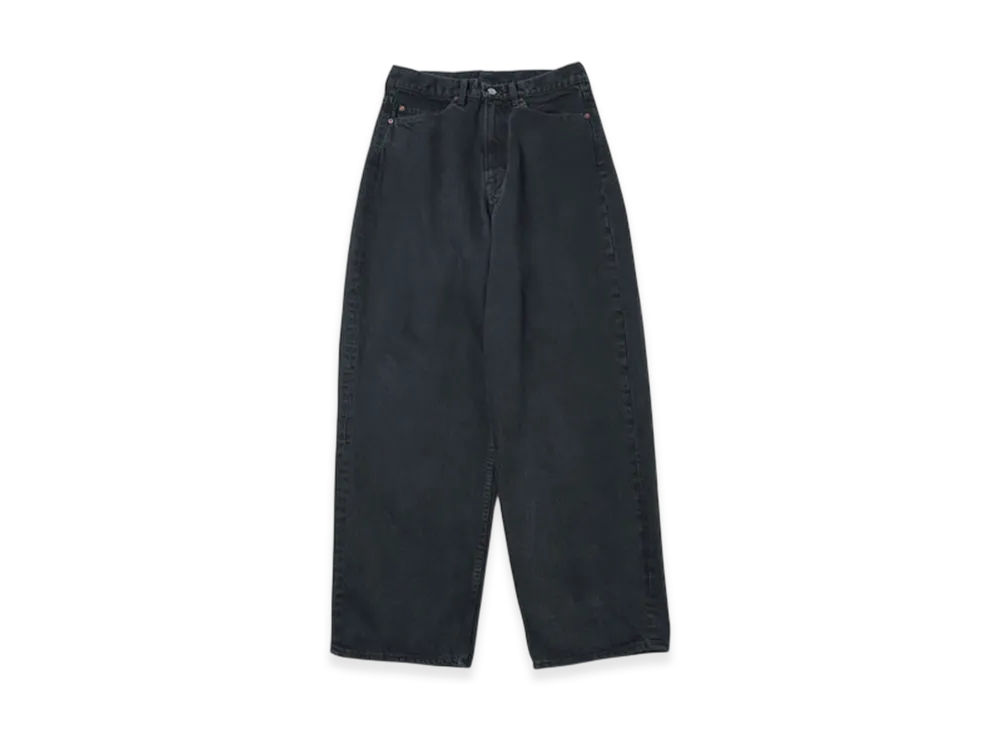 A.PRESSE Black Washed Wide Denim Pants "Black"