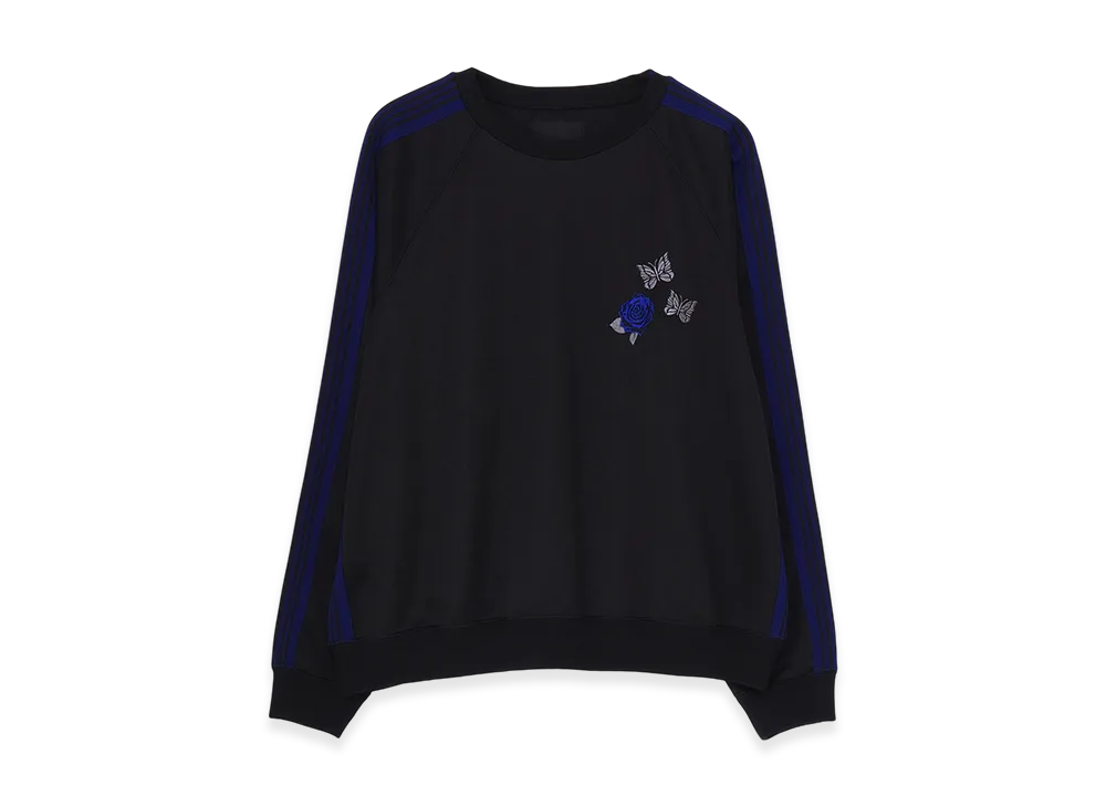 WILDSIDE YOHJI YAMAMOTO x NEEDLES Track Crew Neck Shirt "Black/Blue"
