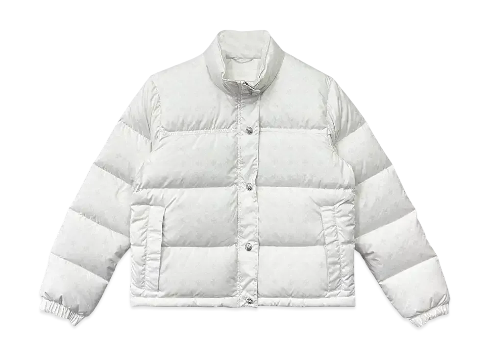 Chrome Hearts Tonal Monogram Cross Pattern Puffer Jacket "White"