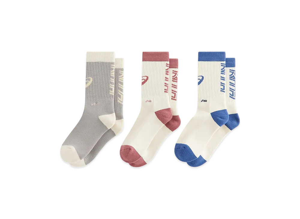 Kith x Asics Loyalty Exclusive 3-Pack Crew Socks 