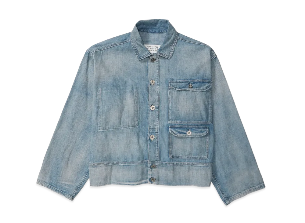 メゾンマルジェラ メンズ デニムキャバン ジャケット "ライトブルー" S50AM0637M30021961