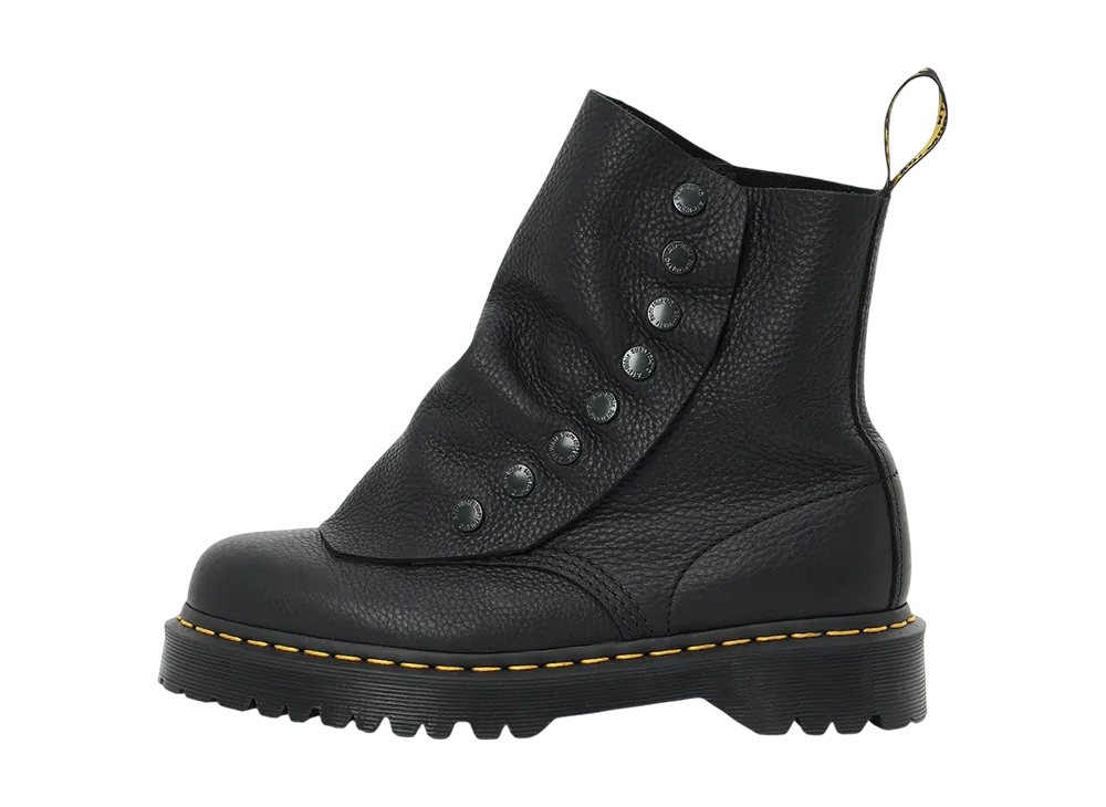 リミフゥ × ドクターマーチン ドット ボタン ブーツ "ブラック"