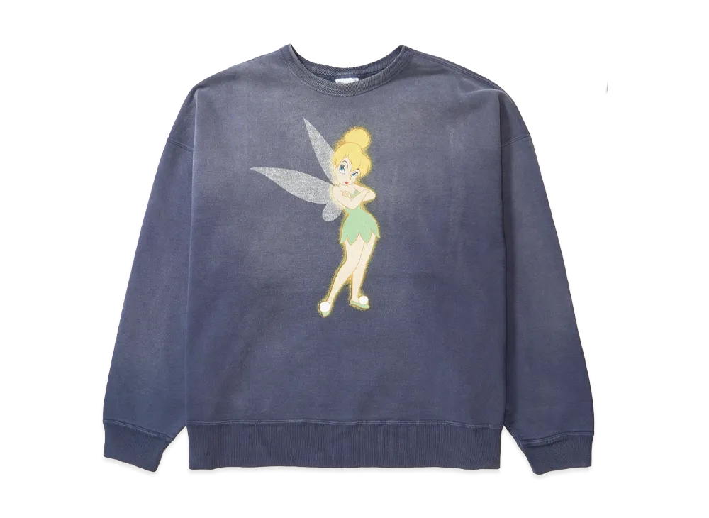 SAINT Mxxxxxx x Disney DSN Crew Neck Sweat Tinker Bell "Navy"