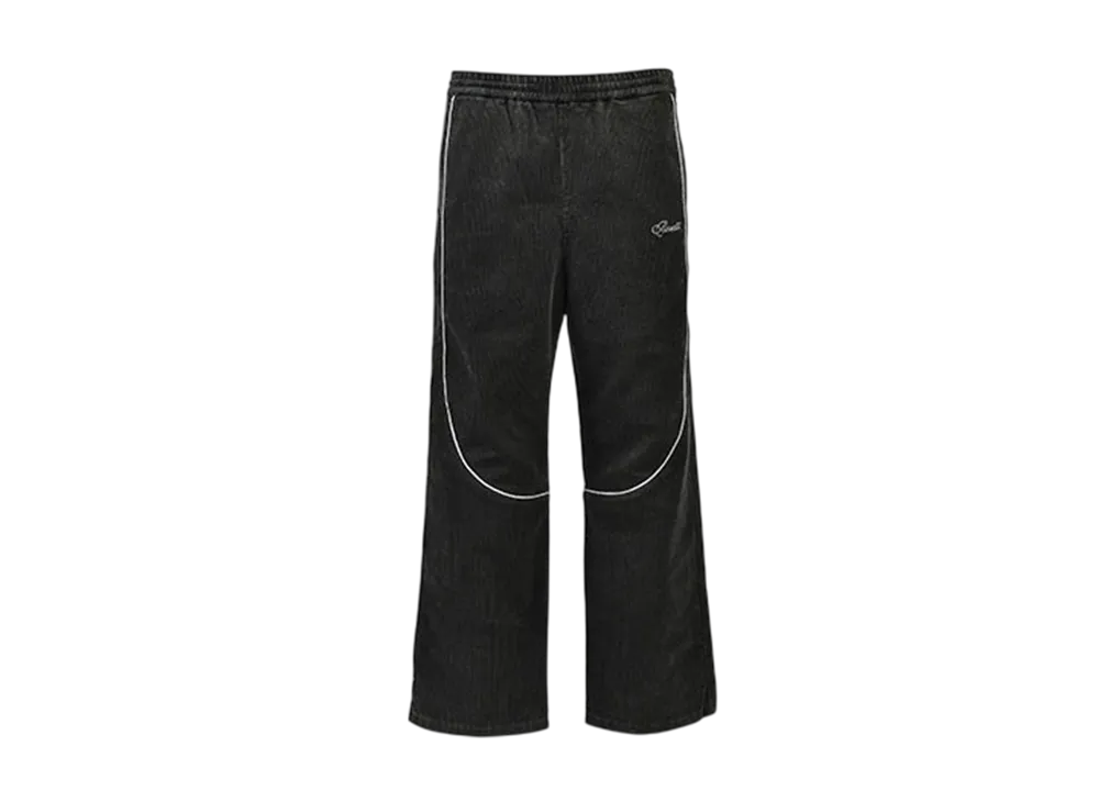 BREATH Script Logo Piping Corduroy Track Pants "Black"