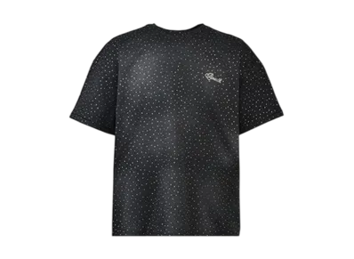 BREATH Script Logo Fade Rhinestone Tee "Black"