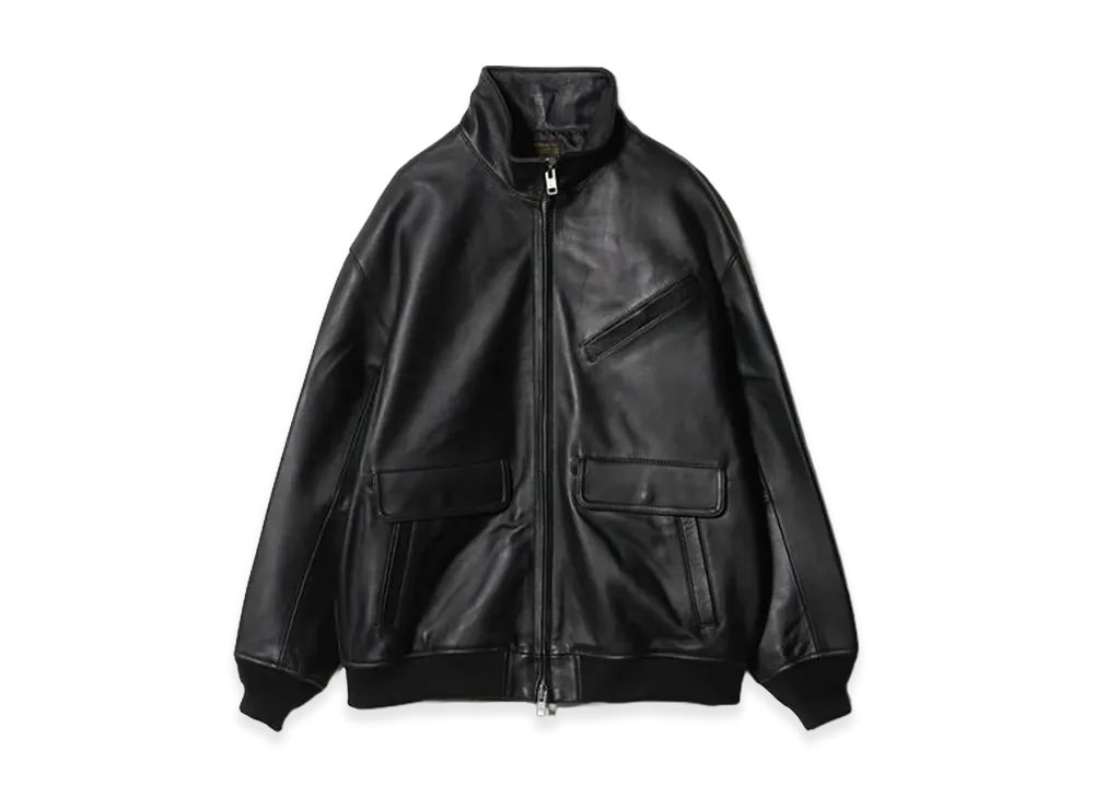 AVIREX for BEAUTY&YOUTH Leather Zip Blouson "Black"
